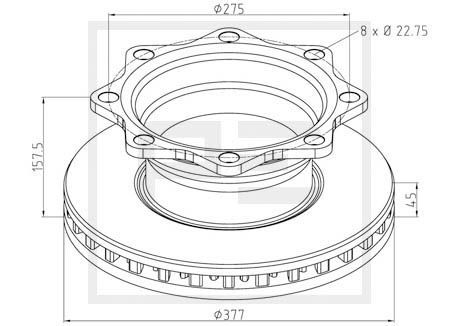 PE AUTOMOTIVE Piduriketas 066.250-00A